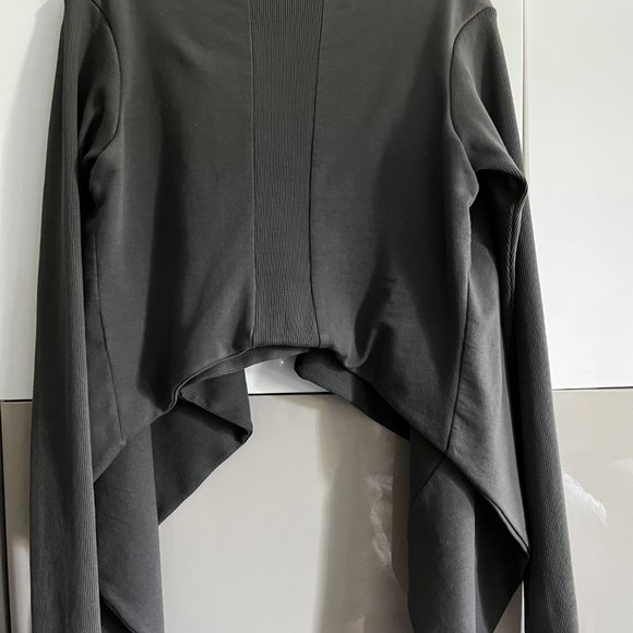 HERFF CHRISTIANSEN Grey Drape cardigan - Picture 2 of 9